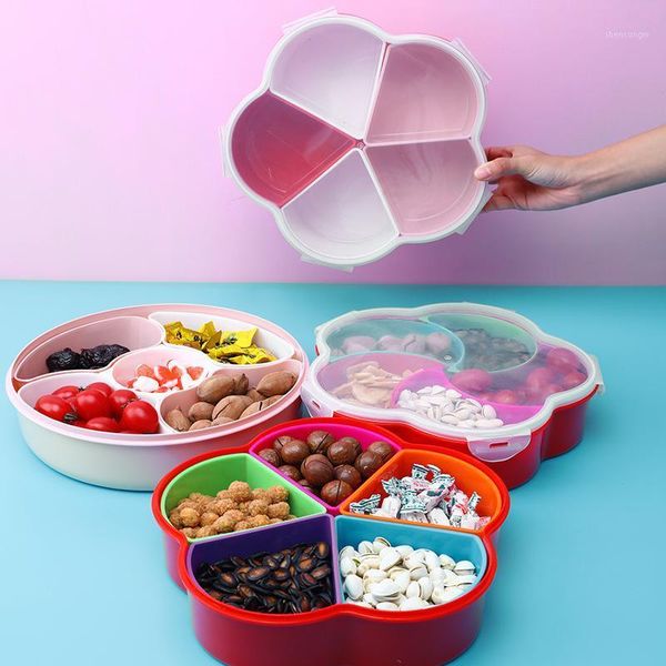 

living room household fruit plate plastic compartment nuts melon seeds dried candy box