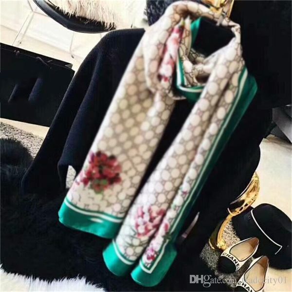 

wholesale silk scarves soft printed scarf fashionable ladies decorated necklaces scarfs, Blue;gray