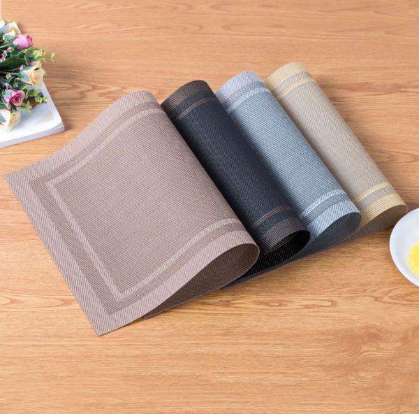 

pvc double frame teslin zigzag diagonal table mat cloth western tableware