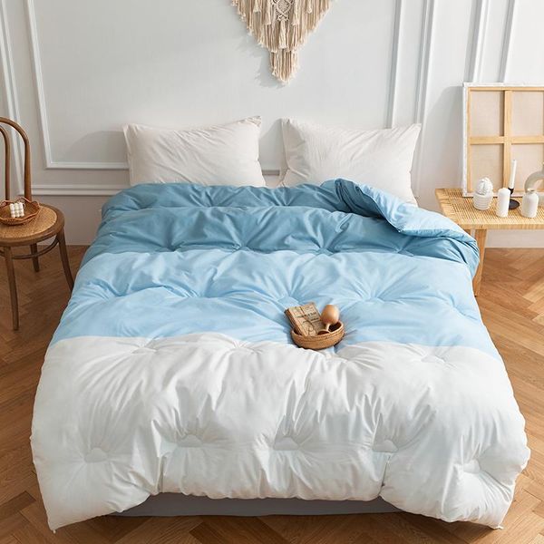 

comforters & sets fashion three color matching quilt core blue rainbow soft comforter for autumn spring winter blankets full king sizehome t