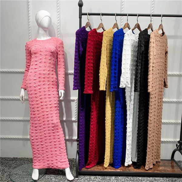 

ethnic clothing ramadan eid stretch inside abaya muslim hijab dress european islam abayas women's robe musulman de moda femme vestidos, Red