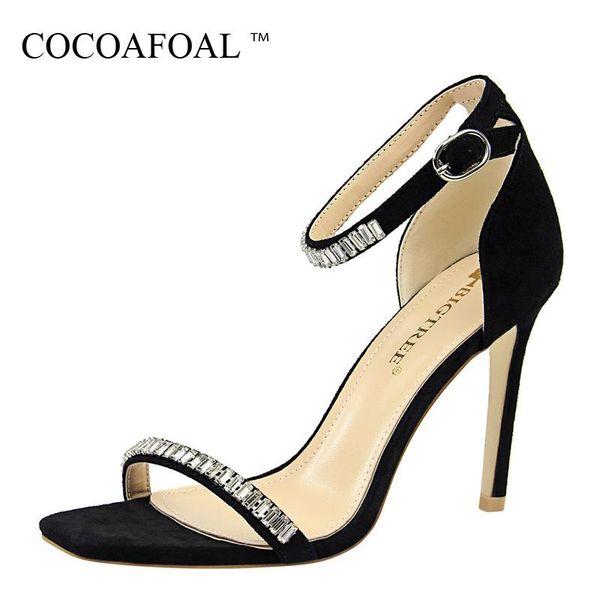 

crystal women high heels sandals woman wedding black apricot fashion peep toe pumps
