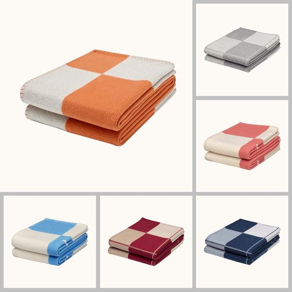 

blankets luxury letter h cashmere design blanket crochet soft wool shawl for beds winter warm couch knit throw