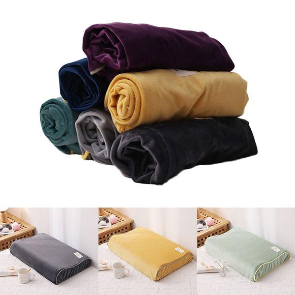 

pillow case 30x50cm/40x60cm crystal velvet latex solid color home bed decorative