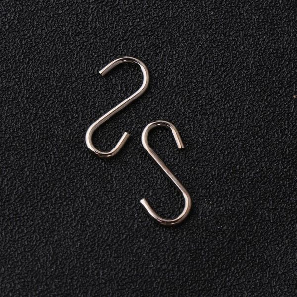 

hooks & rails 100pcs diy mini s-shaped sturdy stainless steel hangers metal jewelry accessory