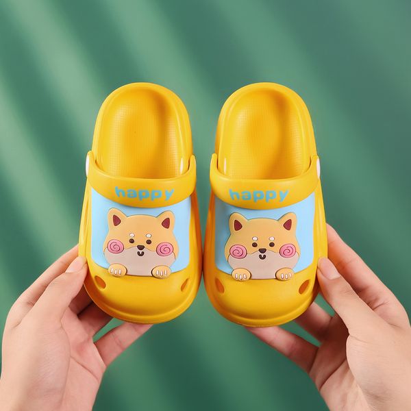 

Kids Slippers Children Baby Home Garden Slippers Waterproof Breathable Non-slip Boys Girls Home Cartoon Sandals Shoes, Green