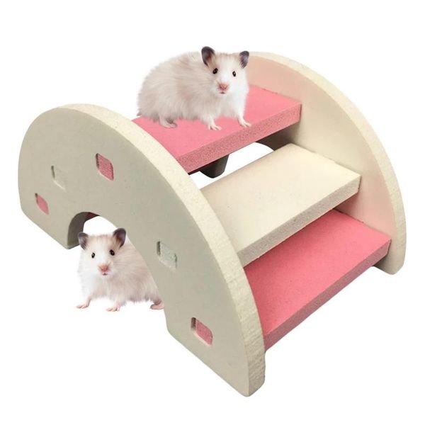 

small animal supplies hamster ladder rainbow bridge pet toys wooden hanging animals cage accessories cute gifts product