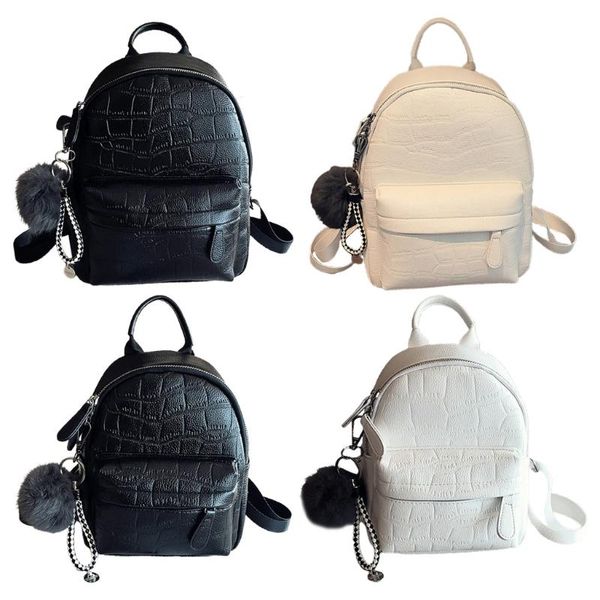 

backpack 066c mini women pu leather shoulder bag for teenage girls school bags travel