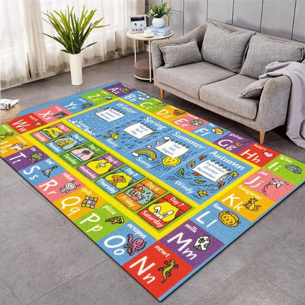 

carpets educational floor mats kids 3d print carpet hallway doormat anti-slip bathroom room absorb water kitchen rug 011