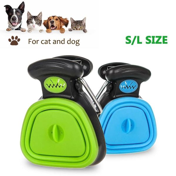 

dog travel & outdoors pet waste picker poop scooper with bags foldable outdoor portable big capacity cleaner supplies