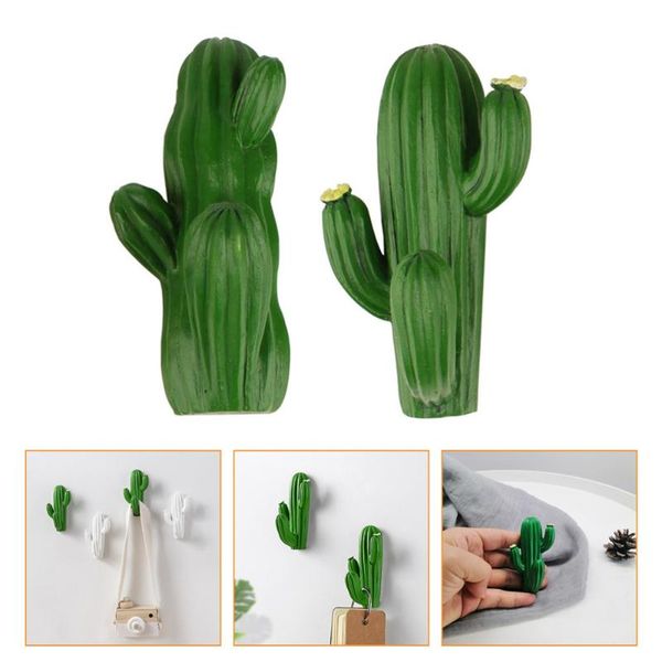 

hooks & rails 2pcs shaped creative decorative nail-wall (green)