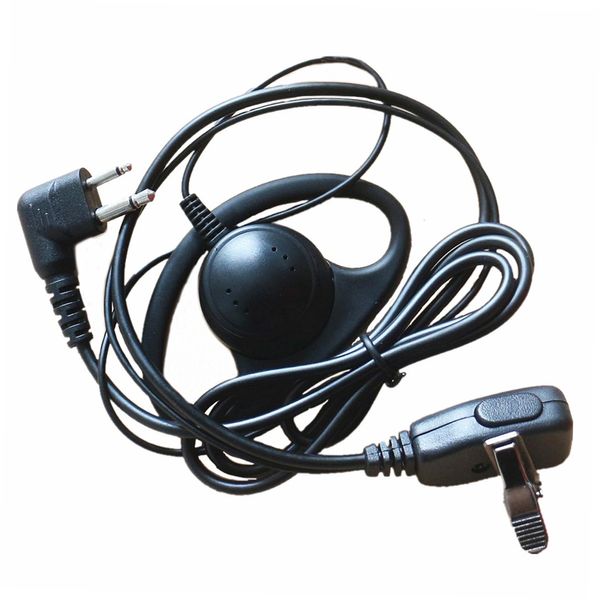 10x Forma D 2Pin Gancio per l'orecchio Auricolare Auricolare con microfono PTT per Motorola Walkie Talkie Radio XTN446, XTN500, XTN600 AXV5100 AXU4100