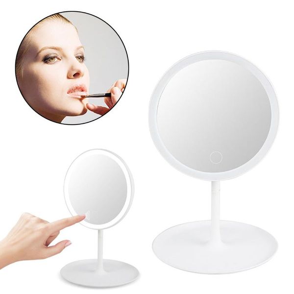 

compact mirrors 2021 multifunctional led light makeup adjustable touch mirror usb portable vanity cosmetic dressing