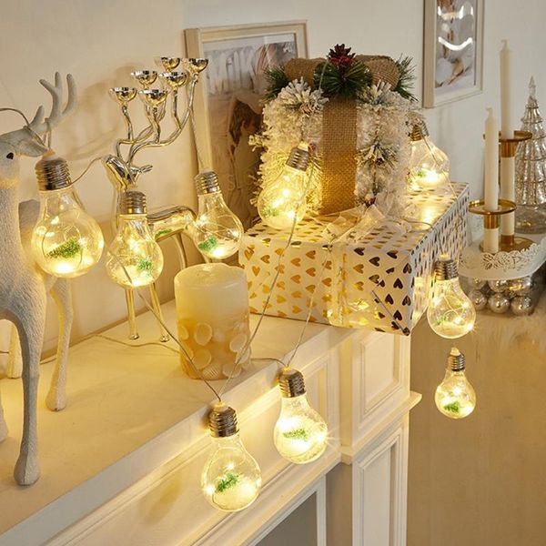 

christmas decorations battery operated string lights led bulbs modes waterproof globe fairy light warm white lighting