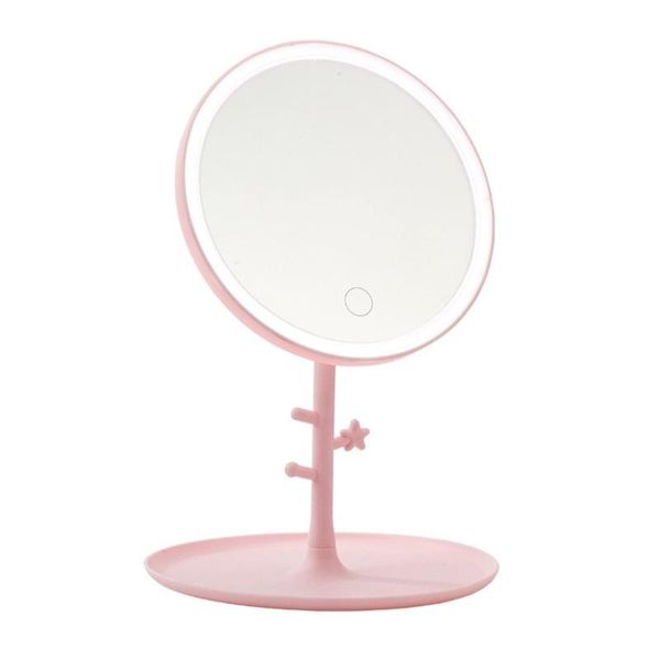 

compact mirrors usb rechargeable makeup mirror with tree branches ring light beauty touch deskvanity