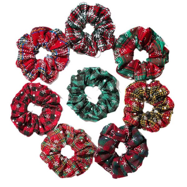 

christmas girls hair accessories tie kids hairbands bands headbands childrens scrunchies autumn winter ring headdress b8503, Slivery;white