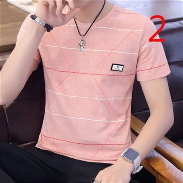 

short-sleeved t-shirt men summer korean version of the wild loose 210420, White;black