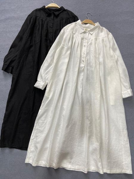 

casual dresses japanese long-sleeved dress female 2021 spring robes mori girl, Black;gray