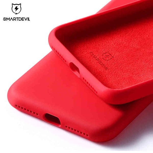 SmartDevil Case Case 12 Pro Max 11 7 8 Plus XR X XS SE2020 Сплошные силиконовые пары Симпатичные Candy Color Soft Simple