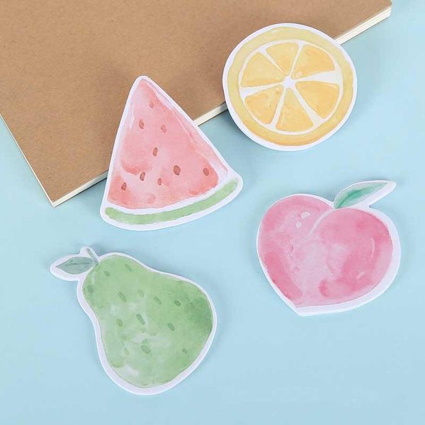 

gift wrap 30 sheets/set cartoon fruits basket watermelon sticker peach bookmark memo pad sticky note school office supplies