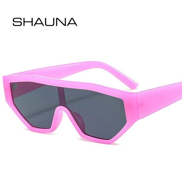 

sunglasses shauna fashion colorful one piece cat eye women retro gradient shades uv400 eyewear men jelly color sun glasses, White;black