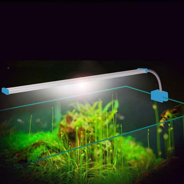 

aquariums lighting led aquarium light aluminum alloy body fish tank lamp with flexible clip white and blue color 3w 7w 12w 14w 16w 18w
