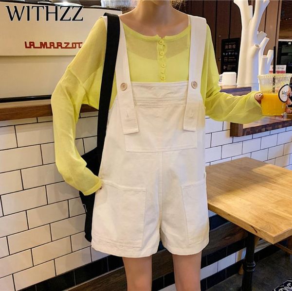 

women's jeans withzz straps jumpsuit women shorts wide-leg pants woman high waist womens denim overalls adjustable bib sling, Blue