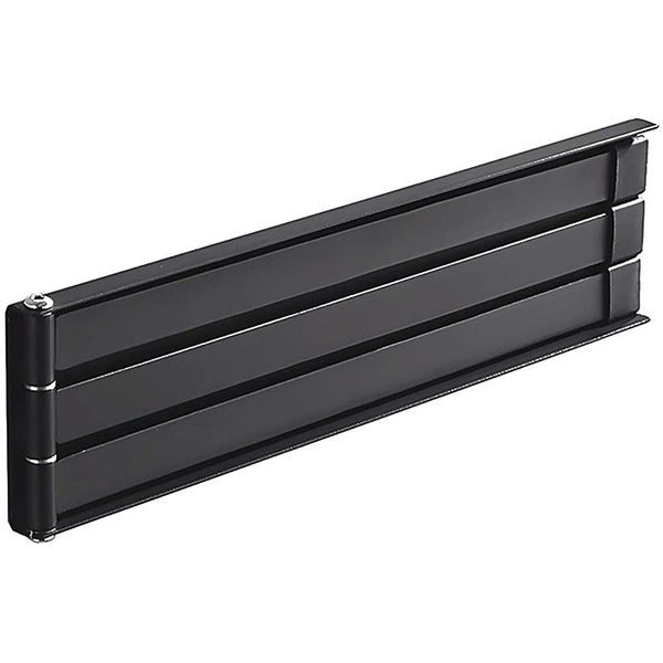 

towel racks swing holder rack matte black, wall mounted bar swivel with 3-arm for bathroom kitchen storage