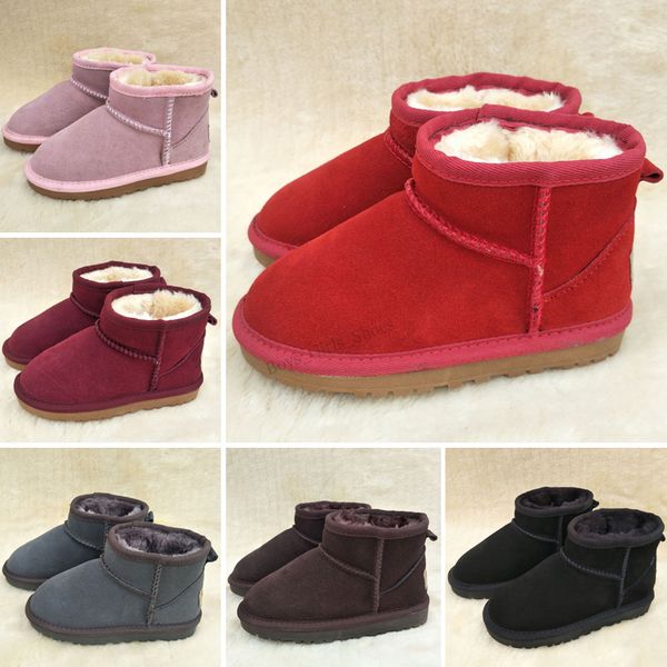 

sell brand children girls boots shoes winter warm toddler boys boots kids snow boot children's plush warm shoes, Black