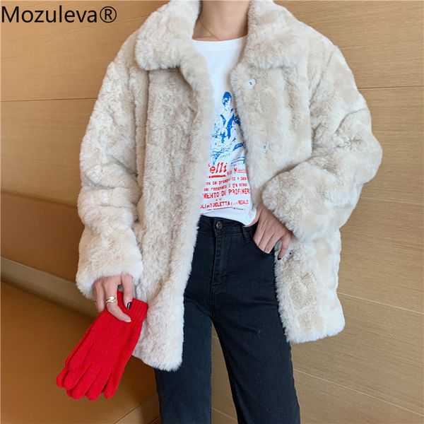 

autumn winter streetwear faux fur coats and jackets women korean woman jacket 210427, Black;brown