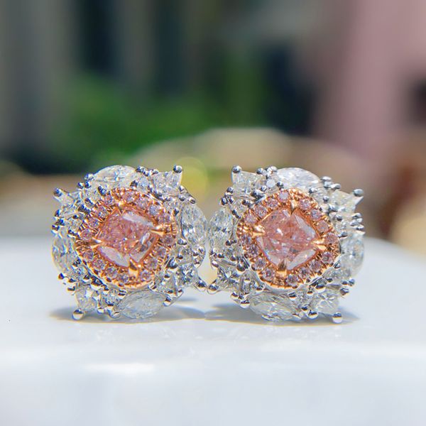 

argyle pink diamond earrings high carbon pink diamond luxury same shining, Golden