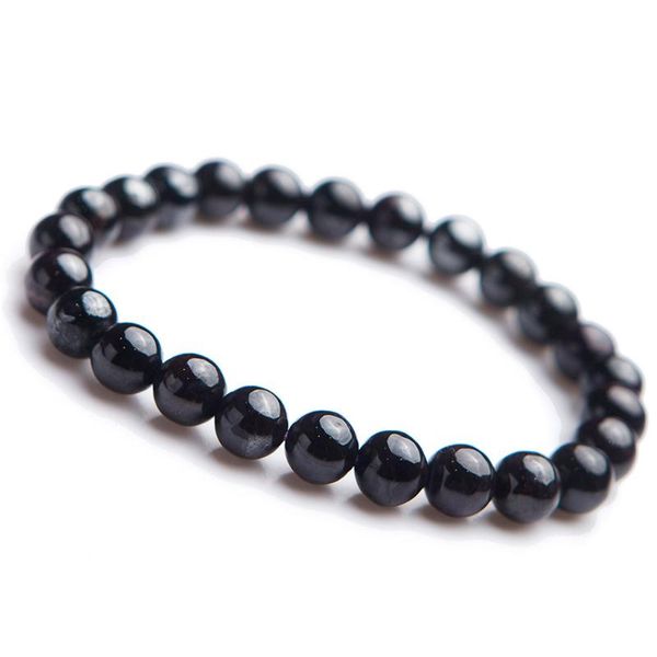 

beaded, strands genuine 8mm sugilite crystal bracelet natural stone round bead gem jewelry bracelets for women, Black