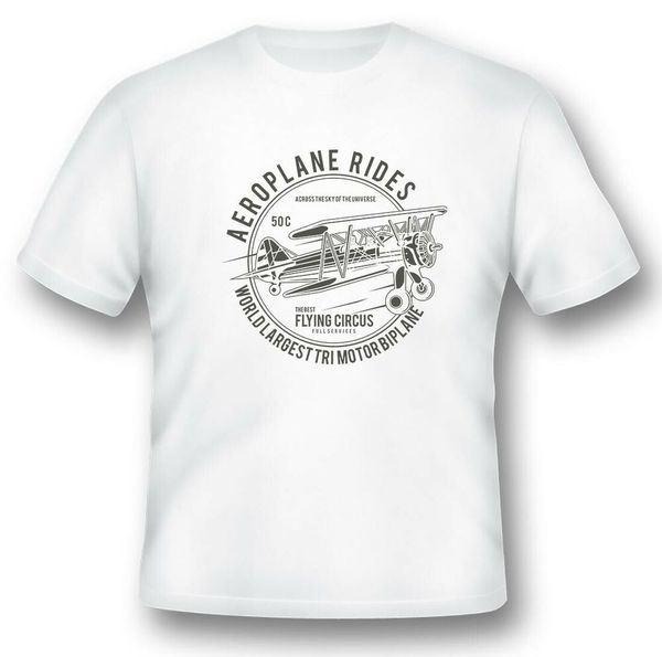

aeroplane rides worlds largest tri motor biplane black or white tee, White;black