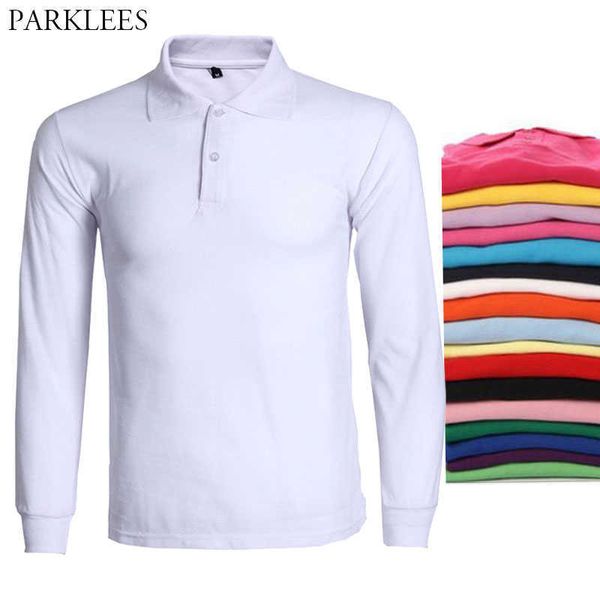 

fashion polo shirt men camisa polo masculina brand mens slim fit long sleeve polo shirts casual cotton polos hombre 3xl 210707, White;black
