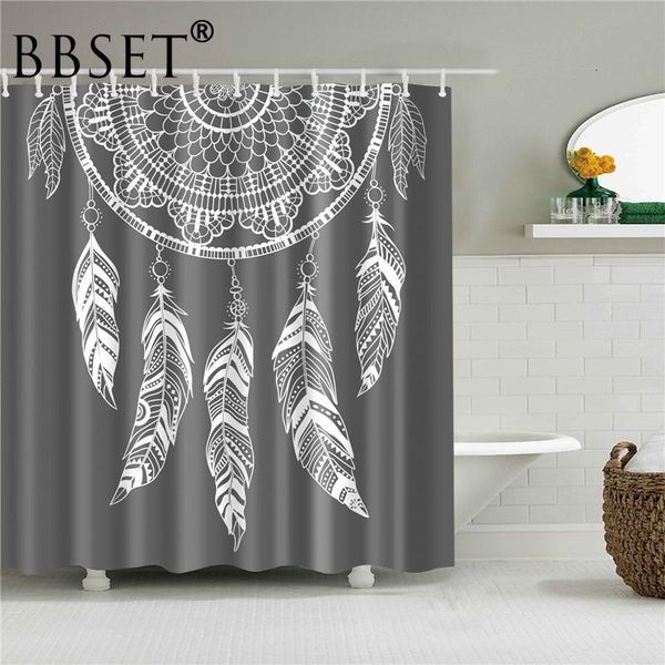 

simple shower curtain grey abstract geometric figures pattern waterproof multi-size douchegordijn bathroom decor with 12 hooks curtains