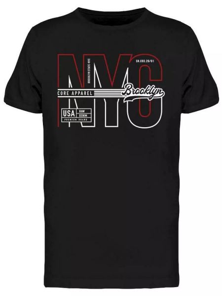 

new york city core apparel tee men's -image by shutterstock, White;black