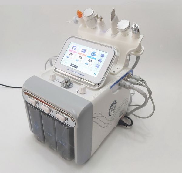 6 в 1 глубокая прозрачная гидродермабразия кислородная машина для лица с ультразвуковым RF холодным молотком скруббер для кожи для ухода за кожей