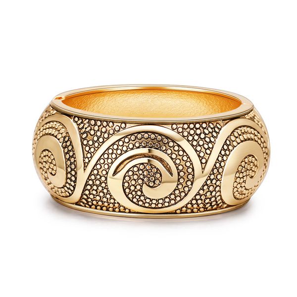 

nostalgic style wide-brimmed bangle bracelet fashion smearing craftsmanship totem pattern bracelets personality wrist drum shape boutique de, Black