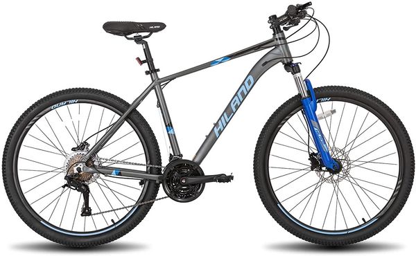 

mountain bike aluminum 27-speed hydraulic disc-brake,lock-out suspension fork mtb bicycle 3 sizes black gray