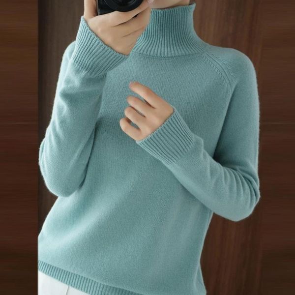 

women's sweaters elastic great high collar pullover lady base sweater elegant solid color for home, White;black