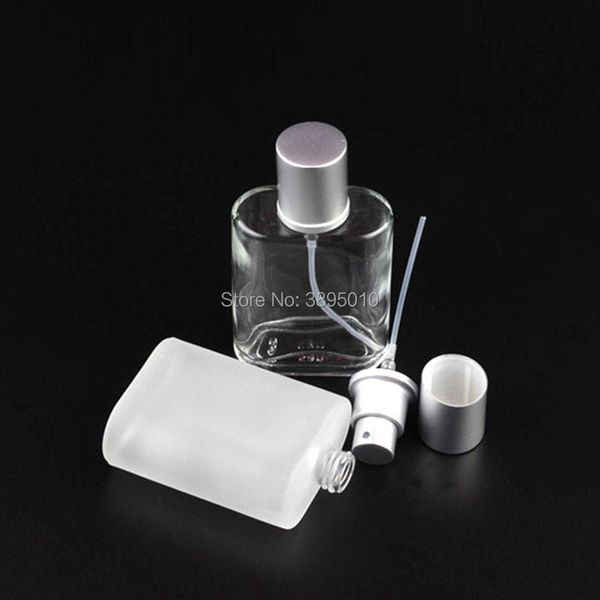 

storage bottles & jars 30ml silver gray cap frosted glass spray perfume bottle automizer refillable f1149