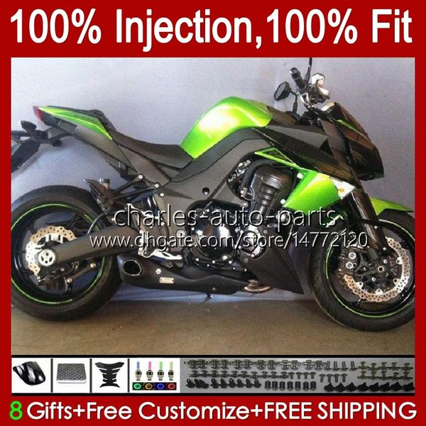 Carenature per stampi ad iniezione per KAWASAKI NINJA Z-1000 Z 1000 R 2010-2013 Anni Corpi 15No.25 Z-1000R Z1000 10 11 12 13 Z1000R 2010 2011 2012 2013 Carrozzeria OEM stock verde