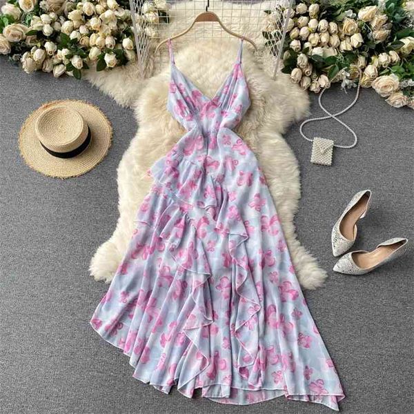 

summer sleeveless party clothing asymmetrical spaghetti strap women dress strapless holiday beach 210430, Black;gray