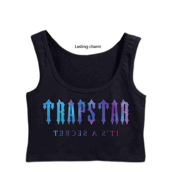 

lasting charm sport trapstar design fashion inscriptions custom crop, White