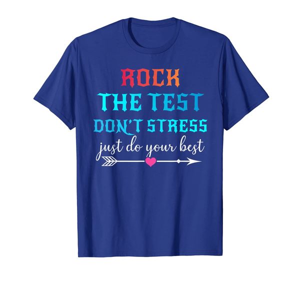 

motivational teacher shirt-state testing just do your best, White;black