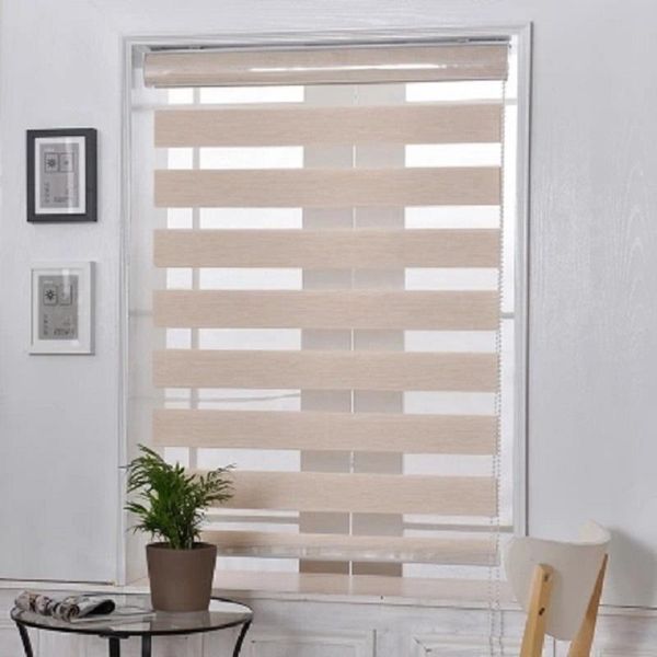 

blinds jute fabric curtain day and night double layer zebra for windows
