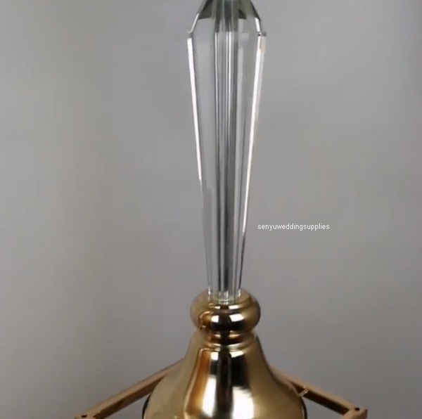 

party decoration 10pcs)luxury tall acrylic centerpiece gold metal candelabra wedding stands