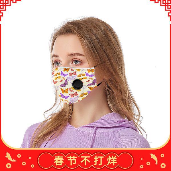 

hold butterfly printed can pm2.5 filter with breathing valve mask