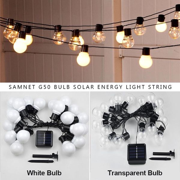 

strings solar patio string light christmas g50 globe festoon bulb eu us plug fairy outdoor party garden garland wedding decorative