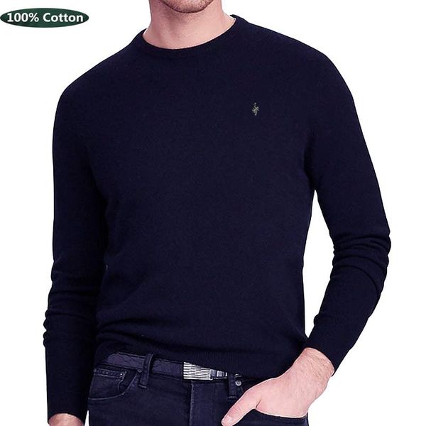 

men's sweaters spring/autumn long sleeve pullover 100% cotton sweater jacket men o-neck embroidered peacock logo casual base top, White;black